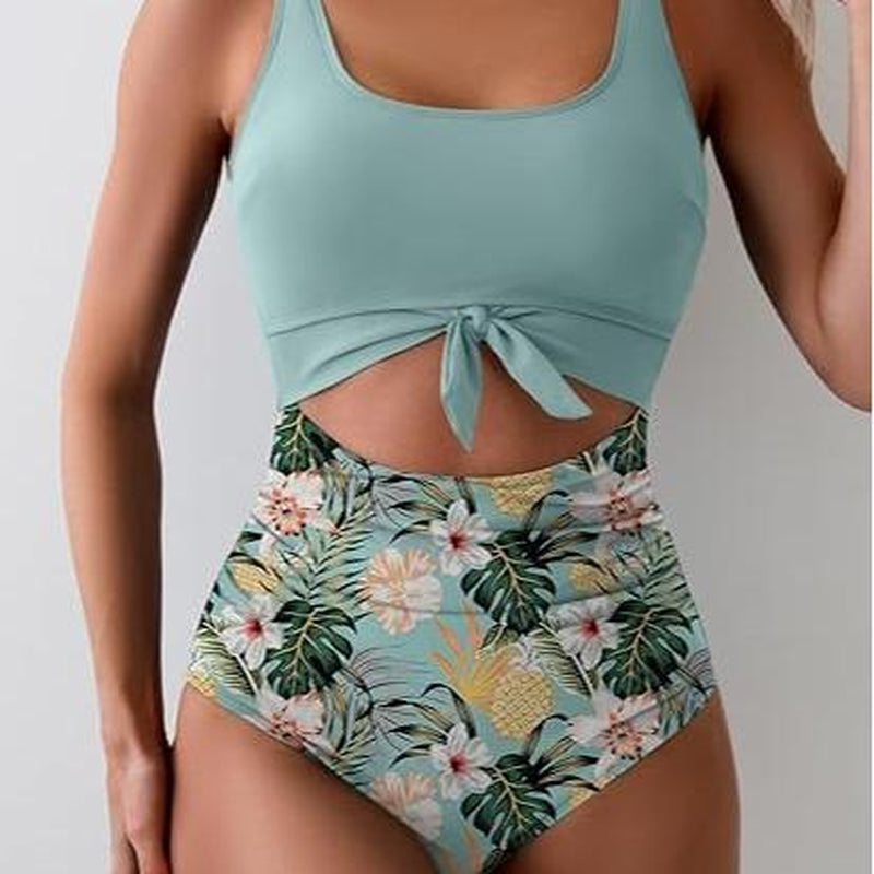 Eomenie Women'S One Piece Swimsuit Tummy Control Slimming Bathing Suit Cutout Tie Knot Swimwear Outdoorfun