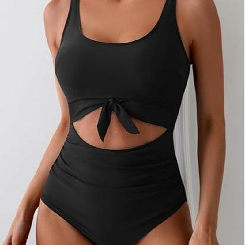 Eomenie Women'S One Piece Swimsuit Tummy Control Slimming Bathing Suit Cutout Tie Knot Swimwear Outdoorfun