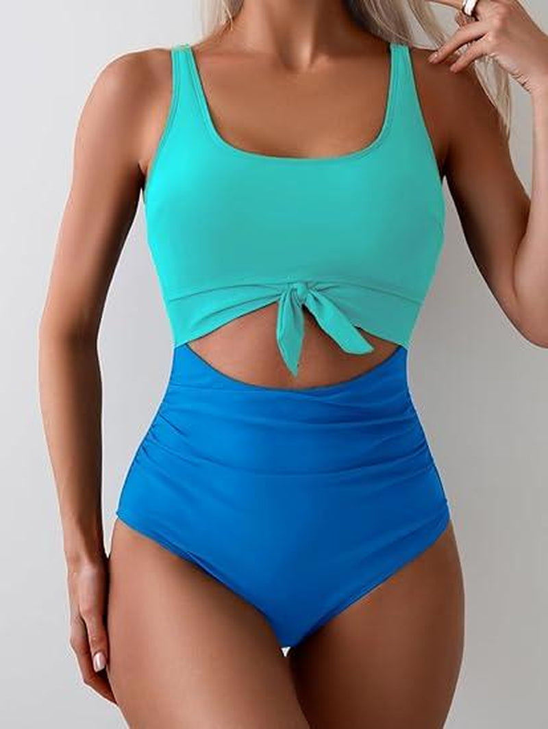 Eomenie Women'S One Piece Swimsuit Tummy Control Slimming Bathing Suit Cutout Tie Knot Swimwear Outdoorfun