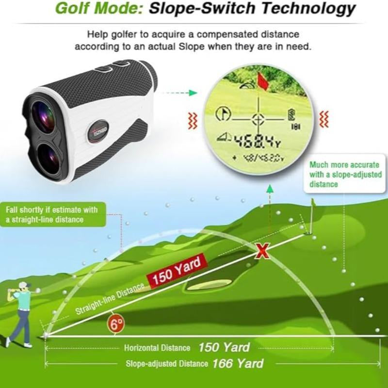 Golf Rangefinder, 1 Count 1200 Yard Golf Laser Rangefinder, 7X Magnification Golf Distance Rangefinder with Magnetic Holder, Perfect for Golf Enthusiast, Golf Accessories, Travel Essentials