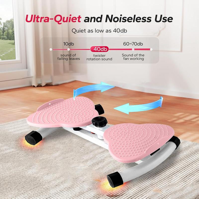 【Fathersdaygift】Feierdun Waist Twister Machine – Silent & Non-Slip Ab Board for Core Strength, Slim Waist & Toned Abs – Home Gym Aerobic Exercise Equipment for Women, Supports 350 Lbs