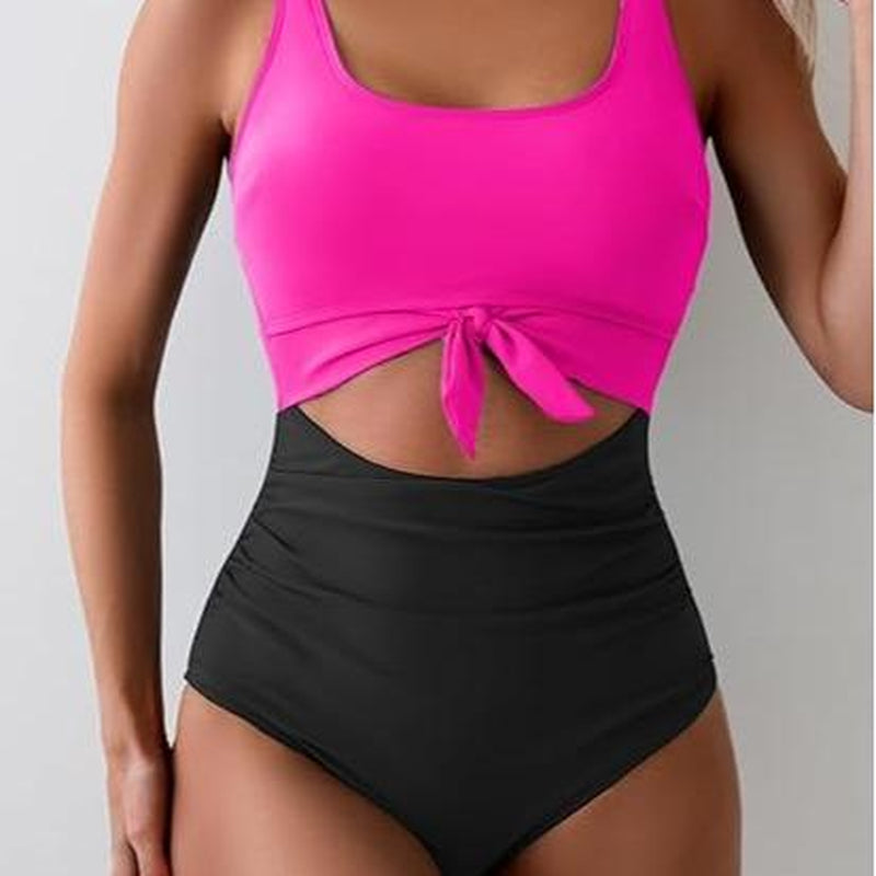 Eomenie Women'S One Piece Swimsuit Tummy Control Slimming Bathing Suit Cutout Tie Knot Swimwear Outdoorfun