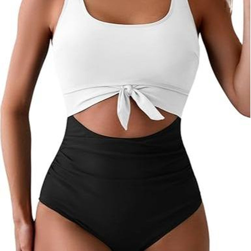 Eomenie Women'S One Piece Swimsuit Tummy Control Slimming Bathing Suit Cutout Tie Knot Swimwear Outdoorfun