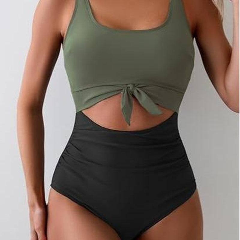 Eomenie Women'S One Piece Swimsuit Tummy Control Slimming Bathing Suit Cutout Tie Knot Swimwear Outdoorfun